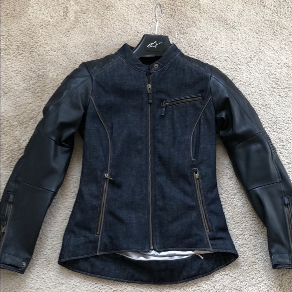 Alpinestars denim and black jacket size USA 6